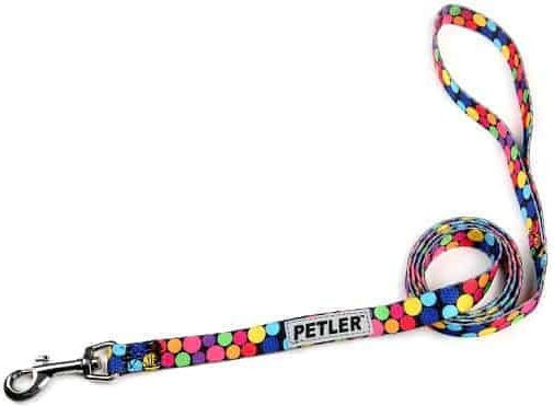 Petler Λουρί/Οδηγός Σκύλου Ιμάντας Πουά 1cm έως 5kg