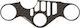 Onedesign Αυτοκόλλητο Τιμονόπλακας Ppsy17p Yamaha Yzf-r1 1000 Abs 15-21 Γκρι