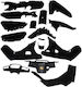 Roc Set de Piese din Plastic pentru Motocicletă Negru 1buc
