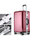Kourk Cabin Hard Red Suitcase With 4 Wheels Height 49cm
