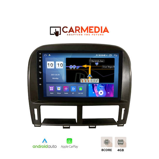Carmedia Автомобилна Аудио Система (Блутут/USB/WiFi/GPS/Apple-Carplay/Android-Auto) с Тъчскрийн 9"