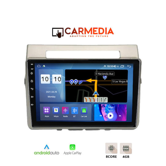Carmedia Ηχοσύστημα Αυτοκινήτου για Toyota Corolla Verso 2004-2009 (Bluetooth/USB/WiFi/GPS/Apple-Carplay/Android-Auto) με Οθόνη Αφής 9"