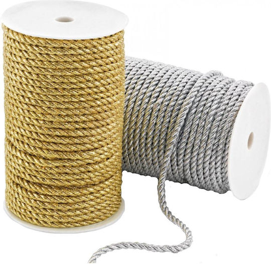 Schnürsenkel Dreifach Glänzend 5mm 50m 0221.14385 Gold