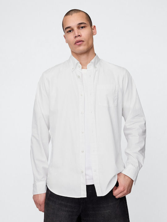GAP Μακρυμάνικo Πουκάμισο σε Κανονική Γραμμή White