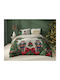 Detexpol Cotton Duvet Cover Set 160x200cm Single With 2 Beige Pillowcases