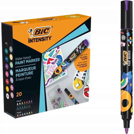 BIC Intensity Neon Drawing Markers Set 20pcs