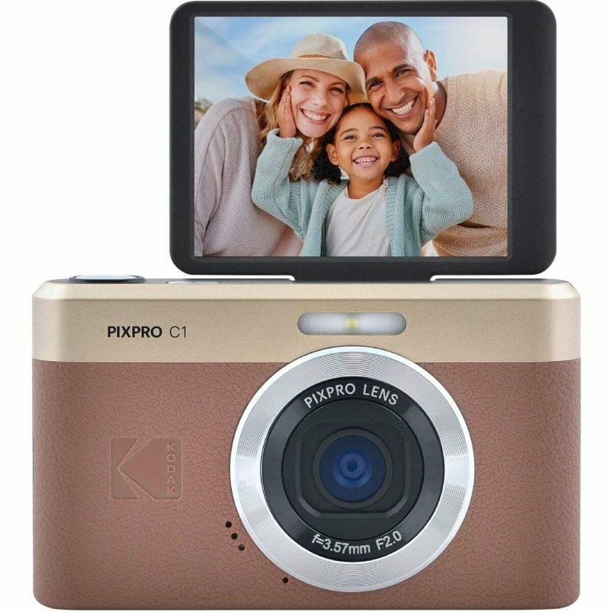 Kodak Pixpro C1 Compact Camera 13MP Optical Zoom 4x Brown | Skroutz.mt