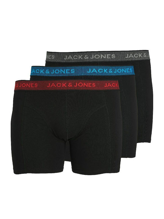 Jack & Jones Ανδρικά Μποξεράκια Ανθρακί 3Pack
