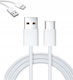 Zenwire Braided USB 2.0 Cablu USB-C bărbătesc - USB-A / USB-C Alb 2m