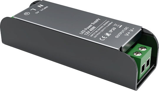 Aca Dimmable Τροφοδοτικό LED IP20 Ισχύος 40W με Τάση Εξόδου 12V