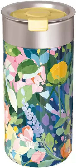 Quokka Flasche Thermosflasche Rostfreier Stahl BPA Frei 400ml BOOST FLORAL PARTY