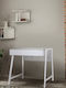 Desk Cement Effect Gray White MDF PVC Legs 100x48x76 cm