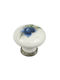 Möbelgriff Gem Pc 50 Antik Silber Weiß Blau Durchmesser 31mm