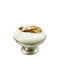Möbelgriff Gem Pc 96 Patiniertes Silber Braun Blume Durchmesser 30mm