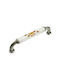 Möbelgriff Gem Mz S756 96mm Antik Silber Braun Blumen