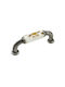Möbelgriff Gem Mz S755 64mm Antik Silber Braun Blume
