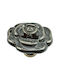 Porcelain Italian Furniture Knob Premiere 1492-arg1 Chrome Diameter 52 Porcelain