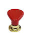 Italian Furniture Knob Acm 11422-000-ino1 Gold-Red Diameter 30