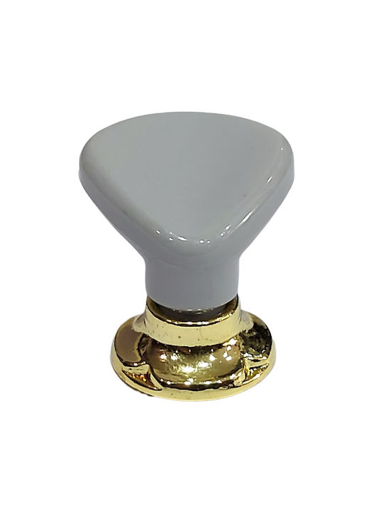 Italienischer Möbelknopf Acm 11424-000-ino1 Gold-Grau Durchmesser 30