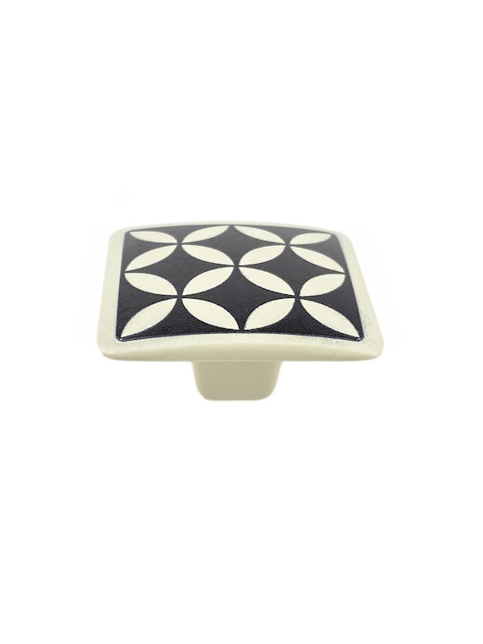 Furniture Knob Rei E 703 Beige Black Ø38mm
