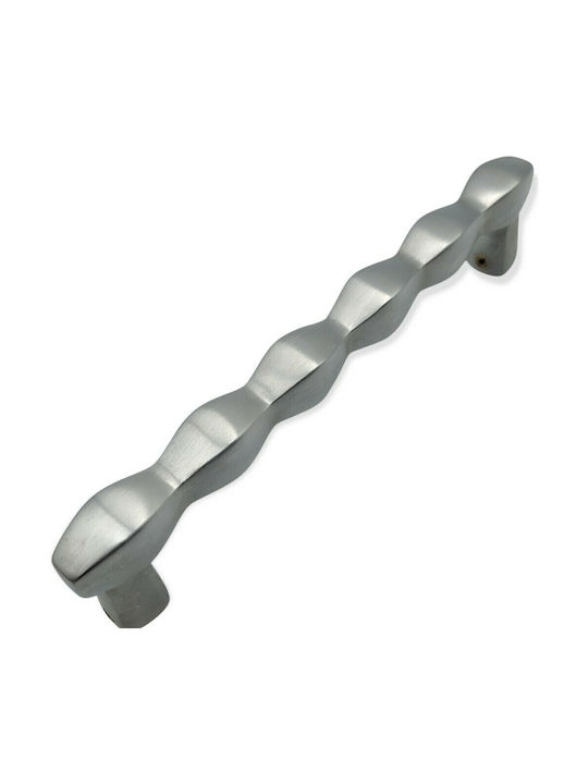 Italienischer Messing-Türgriff Cal 4904-10c1 Chrom matt Länge 23,0cm