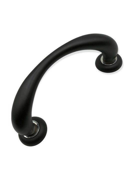 Italian Brass Front Door Handle Mariani 4247-180-mab1 Black Matte Size 18.0cm