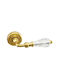 Door Handles Rosette Linea Cali Veronica Gold Plated Swarovski Crystal Right Cylinder Security