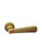 Door Handles Rosette Linea Cali Opera Matte Gold Patina Swarovski Crystal Orange Left Security Cylinder