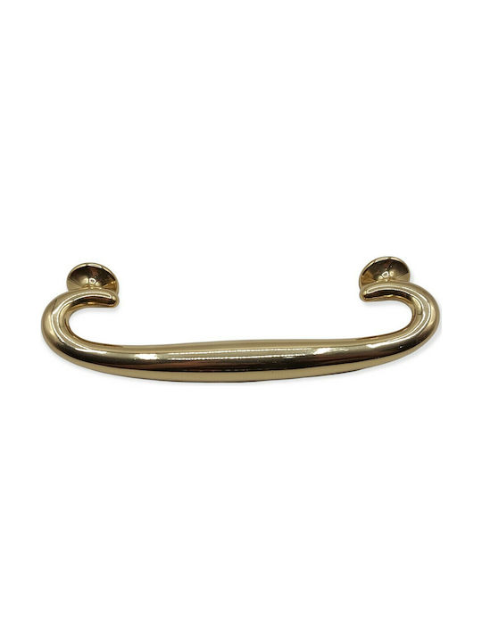 Italienischer Messing-Türgriff Valli&valli 4915-oro1 Gold Hochglanz Größe 17,0cm
