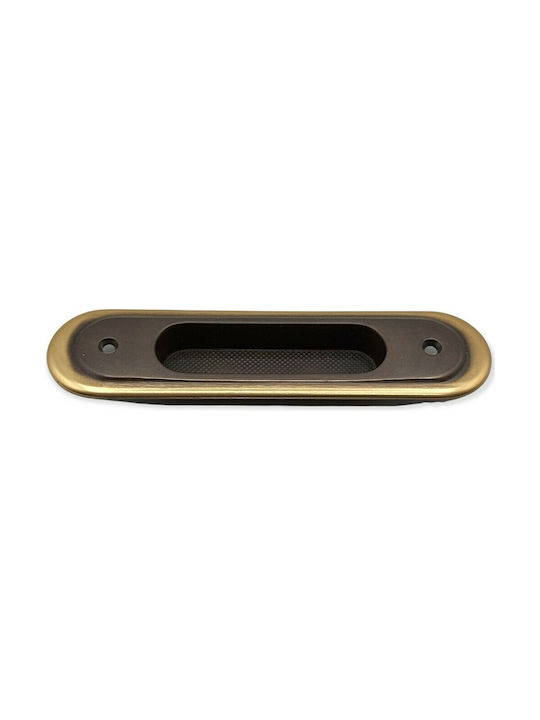 Brass Sliding Door Handle Mandelli 10660-20a5 Bronze-Gold Matte Dimensions 160×40×15mm