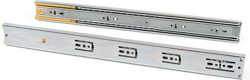 Emuca Telescopic Drawer Guide with Brake Ball Bearing Nickel 35kg 223-4302205#65 65cm