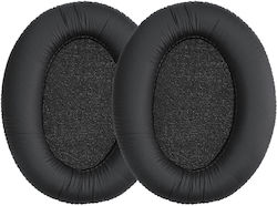 Set 2 Perne Pentru Urechi Sennheiser Hd201 Hd206 Hd200 Pro Căști Kwmobile Negru Piele Sintetică 45943.01