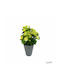 Plantă Artificială Ibergarden Dimensiuni 11x11x22cm Ghiveci Gri Flori Galbene