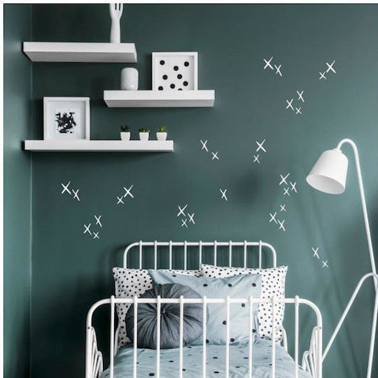 Pom Le Bonhomme Wall Stickers Plus Sign Drawn White