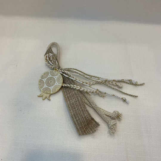 Ρόδι Κρεμαστό Γούρι Ρόδι Χρυσό 5x23cm