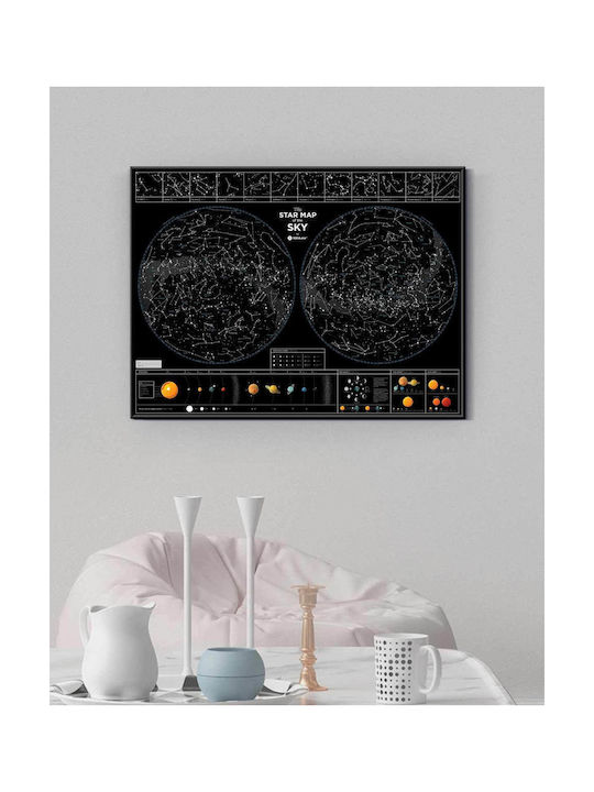 Poster Harta Cerului 'Star Map Sky' Dimensiuni 80x60 cm Mygreekgames