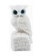 Eule Statue Alabaster Weiß 7cm