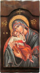 Icoană Din Lemn K4 Fecioara Maria & Iisus Hristos 2 52x28 Cm