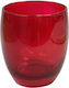 Glass Candle Cup Large Red