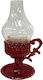 Metallic Vigil Oil Lamp Bordeaux