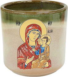 Lampă Ulei Cupă Ceramică Theomitor Glazurată Bi...