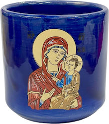 Lampă Ulei Cupă Ceramică Theomitor Smălțuită Al...
