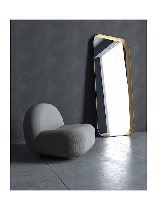 Oglindă De Podea Cu Cadru Metalic Bronz 200x90cm