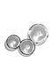 Διακοσμητικό Μπωλ Push Trio Pt-s 13x21cm Silver Fundamental Μέταλλο