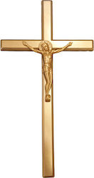 Bronze Metallischer Kreuz Körper Gedenkornamente 40x22cm