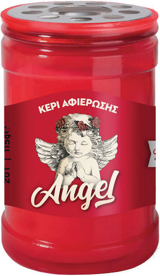 Tribut-Kerze Angel 20τ 2 Tagen 6x9cm Rote 995103 Kunststoff Rote