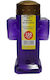 Battery Candle Cross 150 Days 11x19cm Purple 1014