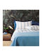 Σεντόνια Σετ 4τμχ Gili B1 Blue Zucchi King Size 250x280cm 100% Βαμβάκι