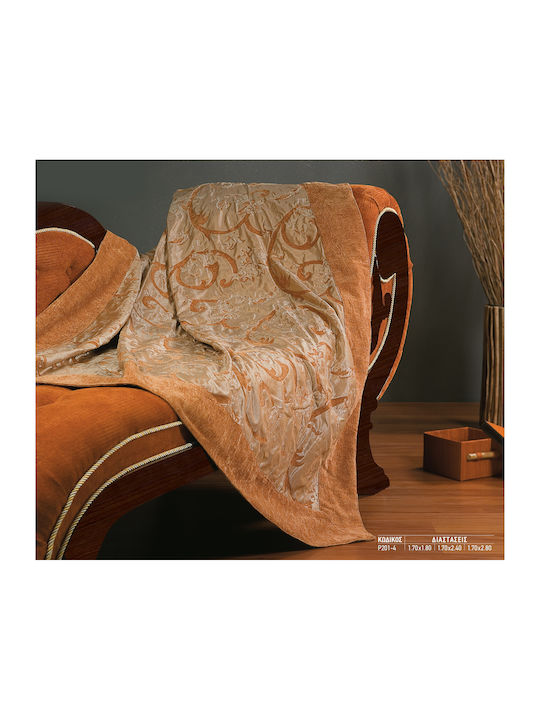 Mattex Bellini Armchair Throw Knitted 170x180cm Orange