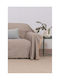 Naf Naf Highline Four-Seater Sofa Throw Chenille 180x350cm Lt Grey 358-127